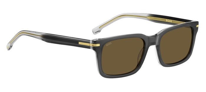 Sonnenbrillen Hugo Boss 1628/S 206803 (KB7 70) farbe grey form rechteckig gläser brown