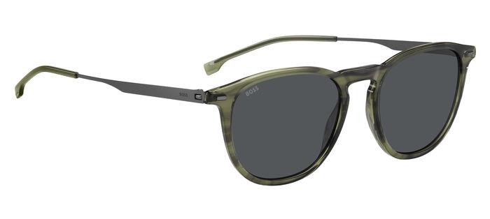 Sonnenbrillen Hugo Boss 1639/S 206804 (XYG IR) farbe ruthenium green horn form pantos gläser grey