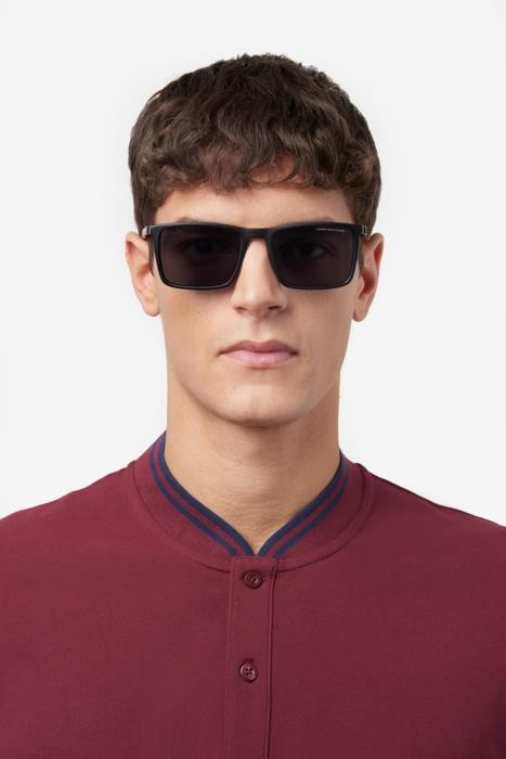 Sunglasses Tommy Hilfiger Th 2077/S 206818 (003 IR) color matte black shape rectangle lenses grey