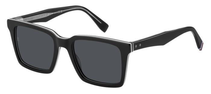 Sonnenbrillen Tommy Hilfiger Th 2067/S 206819 (807 IR) farbe black form quadratisch gläser grey