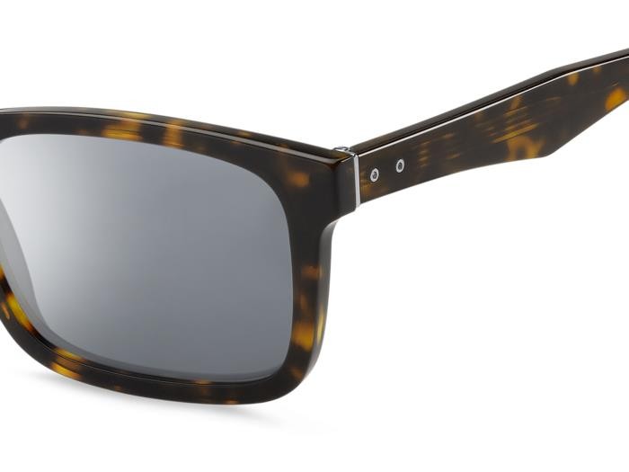 Sonnenbrillen Tommy Hilfiger Th 2068/S 206820 (086 DC) farbe havana form rechteckig gläser extra white multilayer