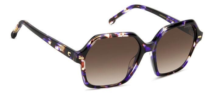Sonnenbrillen Carrera 3026/S 206824 (HKZ HA) farbe violet havana form geometrisch gläser brown shaded