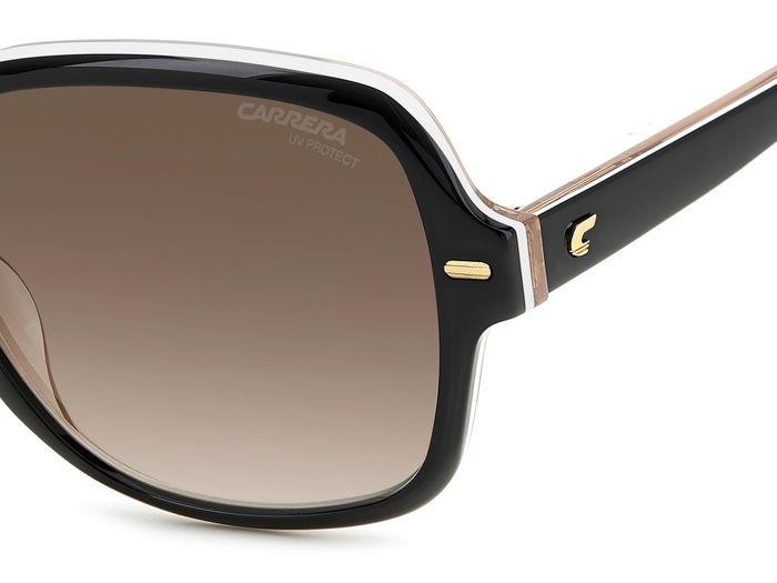Sonnenbrillen Carrera 3028/S 206827 (KDX HA) farbe black nude form quadratisch gläser brown shaded