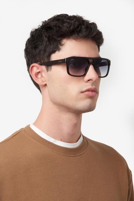 Sonnenbrillen Hugo Boss 1648/S 206833 (086 9K) farbe havana form rechteckig gläser green shaded