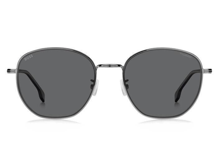 Occhiali da sole Hugo Boss 1671/F 206838 (KJ1 M9) colore dark ruthenium forma pantos lenti grey polarized