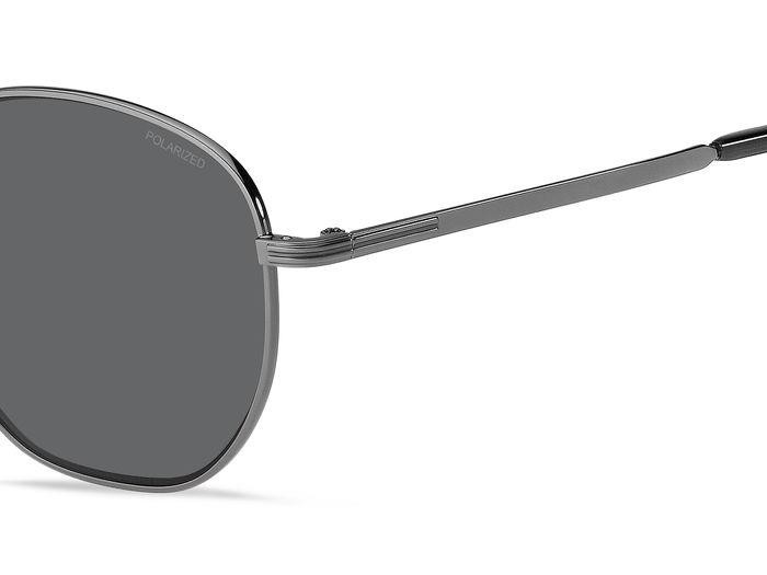 Occhiali da sole Hugo Boss 1671/F 206838 (KJ1 M9) colore dark ruthenium forma pantos lenti grey polarized
