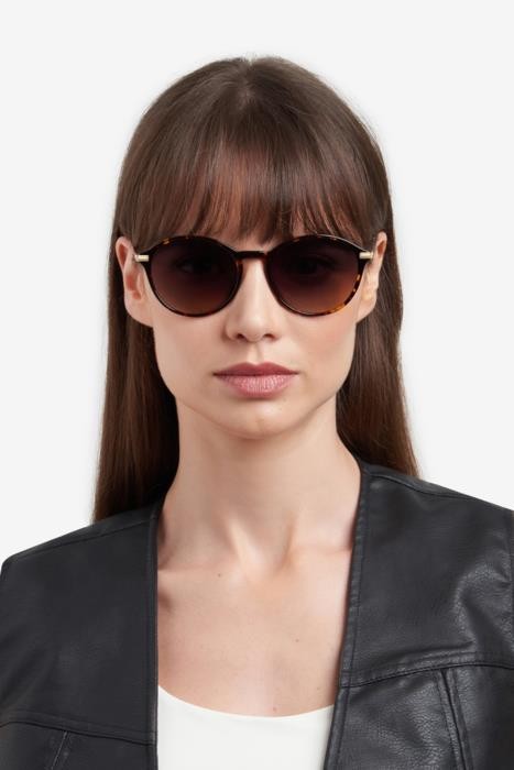 Sonnenbrillen Hugo Boss 1662/S 206841 (2IK PR) farbe havana gold form pantos gläser grey brown doubleshade