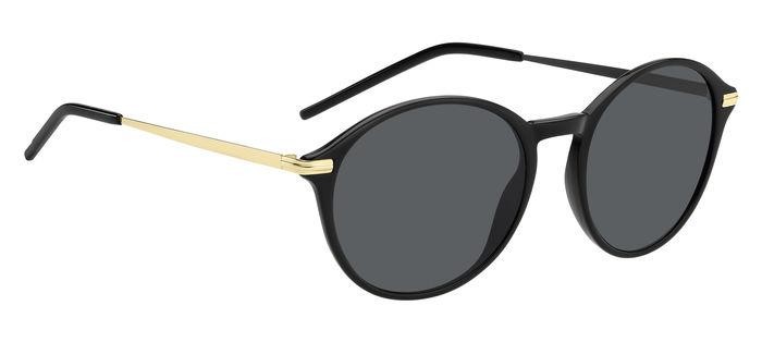 Occhiali da sole Hugo Boss 1662/S 206841 (2M2 IR) colore black gold forma pantos lenti grey