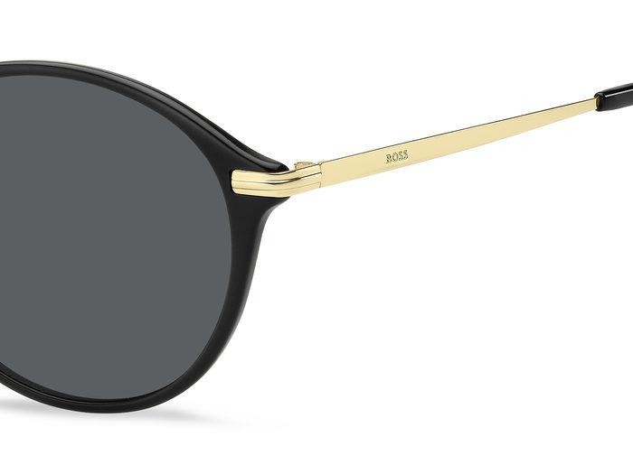 Occhiali da sole Hugo Boss 1662/S 206841 (2M2 IR) colore black gold forma pantos lenti grey