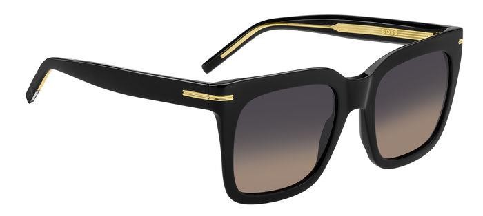 Occhiali da sole Hugo Boss 1656/S 206842 (807 PR) colore black forma quadrato lenti grey brown doubleshade