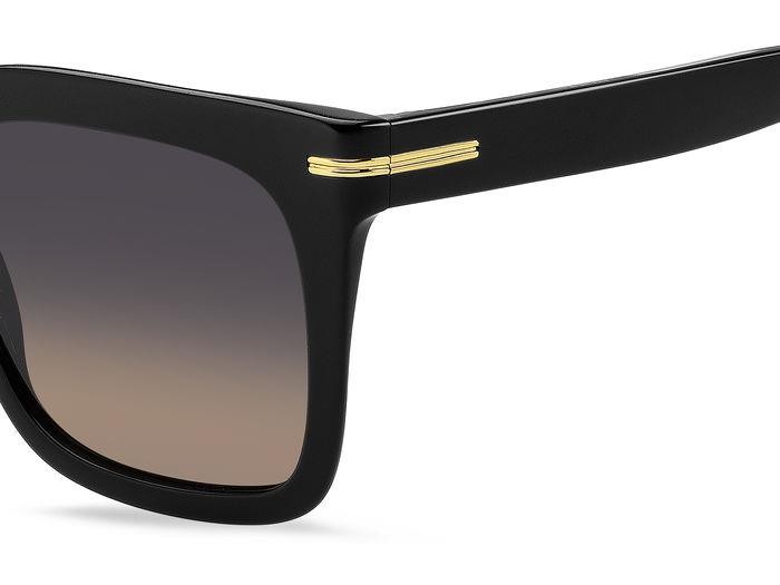 Occhiali da sole Hugo Boss 1656/S 206842 (807 PR) colore black forma quadrato lenti grey brown doubleshade