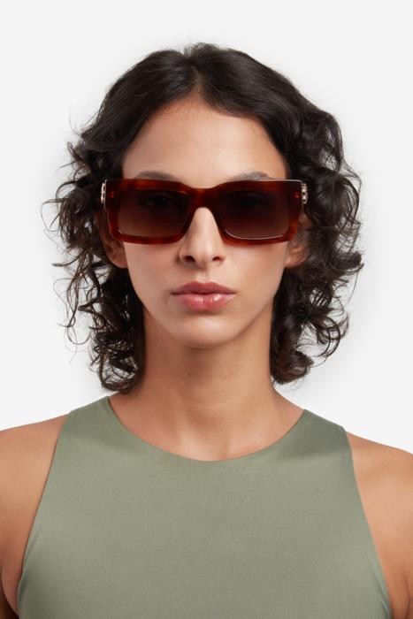 Sonnenbrillen Hugo Boss 1654/S 206844 (086 HA) farbe havana form rechteckig gläser brown shaded