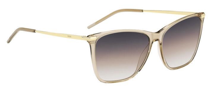 Sonnenbrillen Hugo Boss 1661/S 206845 (84A PR) farbe beige gold form quadratisch gläser grey brown doubleshade