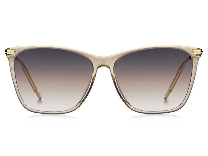Sonnenbrillen Hugo Boss 1661/S 206845 (84A PR) farbe beige gold form quadratisch gläser grey brown doubleshade