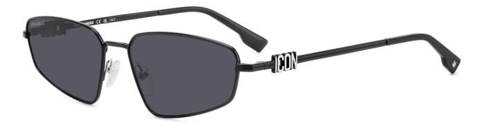 Occhiali da sole Dsquared2 Icon 0015/S 206877 (807 IR) colore black forma navigator lenti grey