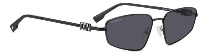 Occhiali da sole Dsquared2 Icon 0015/S 206877 (807 IR) colore black forma navigator lenti grey