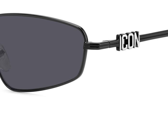Occhiali da sole Dsquared2 Icon 0015/S 206877 (807 IR) colore black forma navigator lenti grey