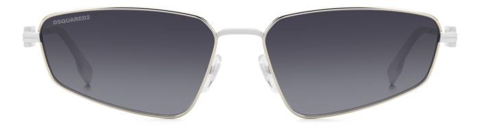 Sonnenbrillen Dsquared2 Icon 0015/S 206877 (85L 9O) farbe palladium white form navigator gläser dark grey shaded