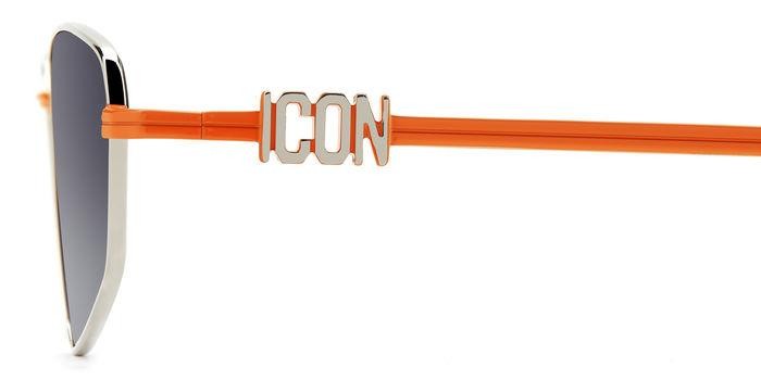 Sonnenbrillen Dsquared2 Icon 0015/S 206877 (G2I 9O) farbe palladium orange form navigator gläser dark grey shaded
