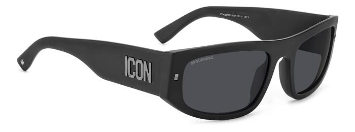 Sonnenbrillen Dsquared2 Icon 0016/S 206878 (003 IR) farbe matte black form rechteckig gläser grey