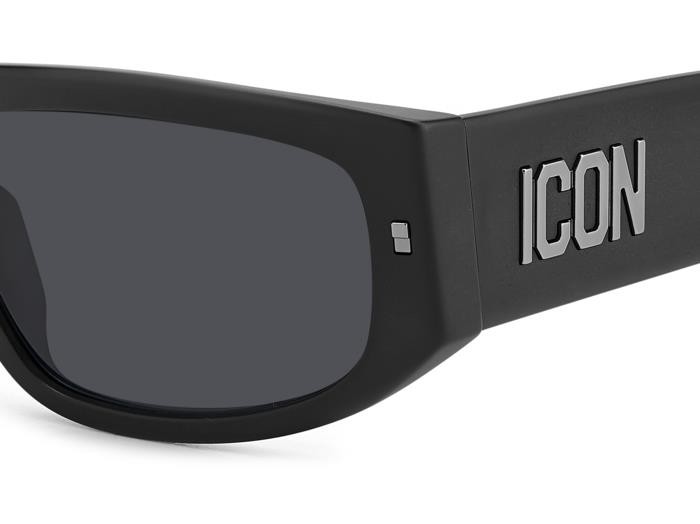 Sonnenbrillen Dsquared2 Icon 0016/S 206878 (003 IR) farbe matte black form rechteckig gläser grey