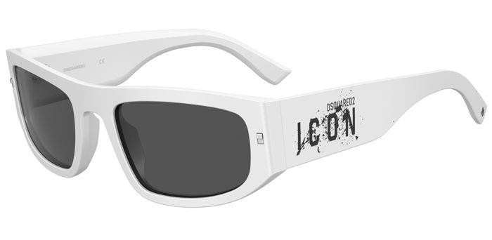 Sonnenbrillen Dsquared2 Icon 0016/S 206878 (VK6 IR) farbe white form rechteckig gläser grey