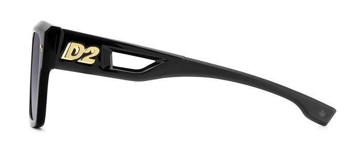 Occhiali da sole Dsquared2 D2 0127/S 206879 (807 9O) colore black forma quadrato lenti dark grey shaded