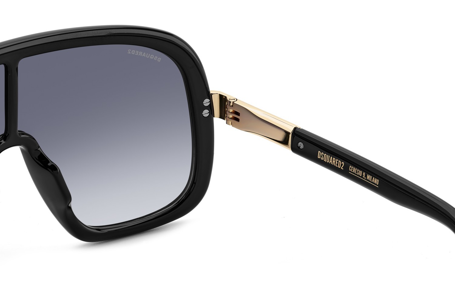 Occhiali da sole Dsquared2 D2 0119/S 206880 807 08 colore black forma mask lenti dk blue shaded