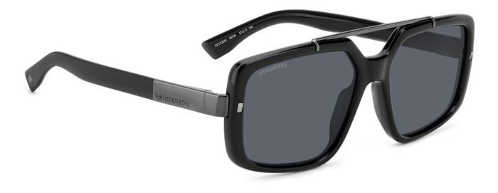 Sonnenbrillen Dsquared2 D2 0120/S 206881 (807 IR) farbe black form rechteckig gläser grey