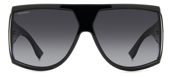 Sonnenbrillen Dsquared2 D2 0124/S 206882 (2M2 9O) farbe black gold form maske gläser dark grey shaded