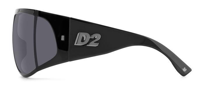 Sonnenbrillen Dsquared2 D2 0124/S 206882 (ANS IR) farbe black dark ruthenium form maske gläser grey