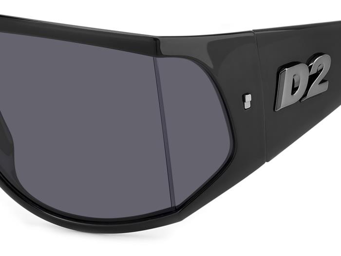 Sonnenbrillen Dsquared2 D2 0124/S 206882 (ANS IR) farbe black dark ruthenium form maske gläser grey