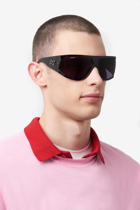 Sonnenbrillen Dsquared2 D2 0124/S 206882 (ANS IR) farbe black dark ruthenium form maske gläser grey