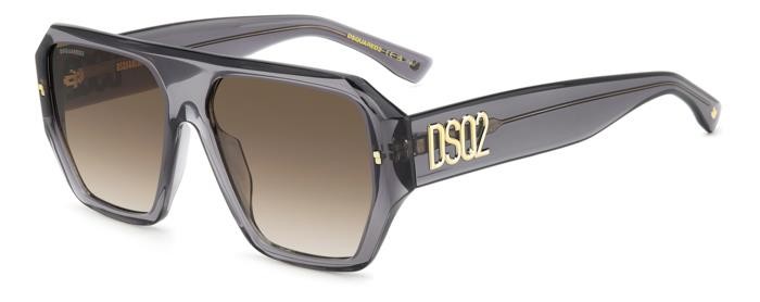 Sonnenbrillen Dsquared2 D2 0128/S 206883 (KB7 HA) farbe grey form quadratisch gläser brown shaded