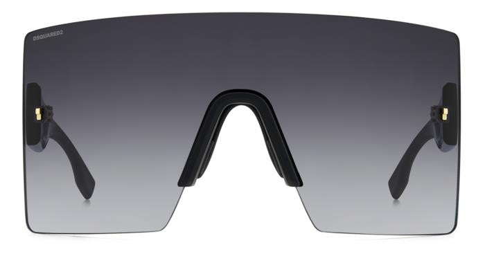 Sonnenbrillen Dsquared2 D2 0126/S 206884 (807 9O) farbe black form maske gläser dark grey shaded