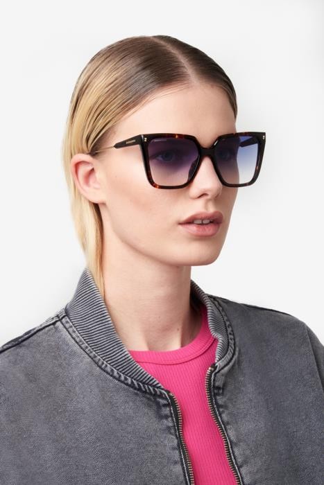 Sonnenbrillen Dsquared2 D2 0135/S 206887 (086 08) farbe havana form quadratisch gläser dk blue shaded
