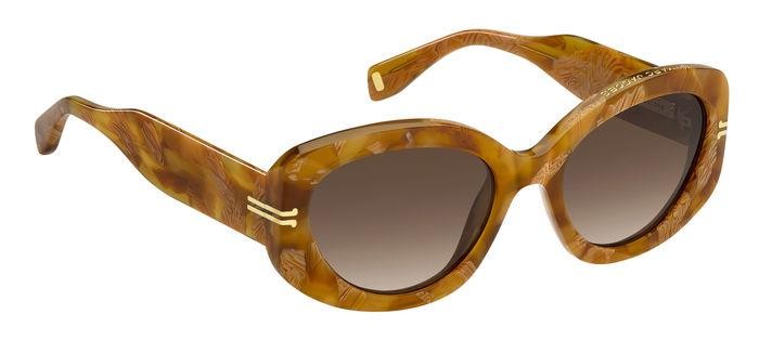 Sonnenbrillen Marc Jacobs Mj 1099/S 206890 (03Y HA) farbe brown marble form rechteckig gläser brown shaded