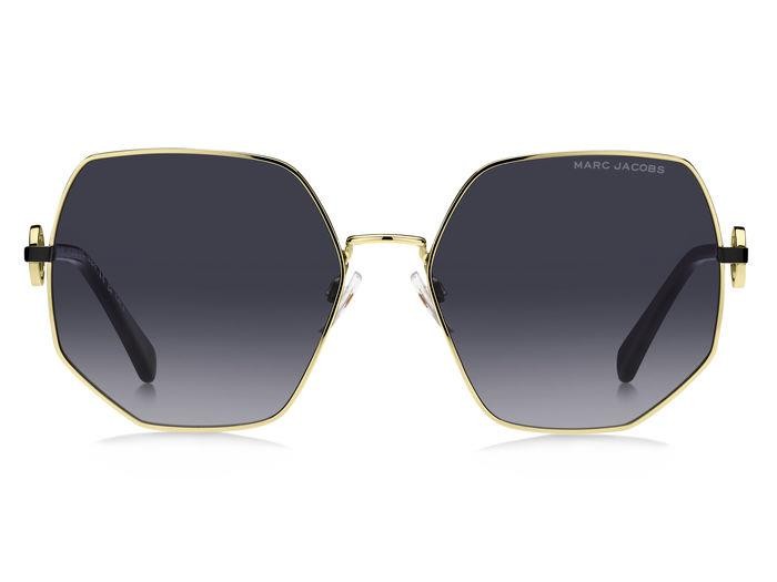 Sonnenbrillen Marc Jacobs 730/S 206896 (RHL 9O) farbe gold black_ form geometrisch gläser dark grey shaded