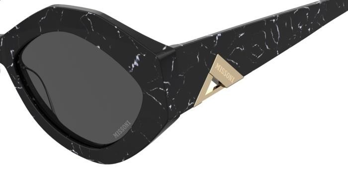 Sonnenbrillen Missoni Mis 0169/S 206900 (GBY IR) farbe black marble form oval gläser grey