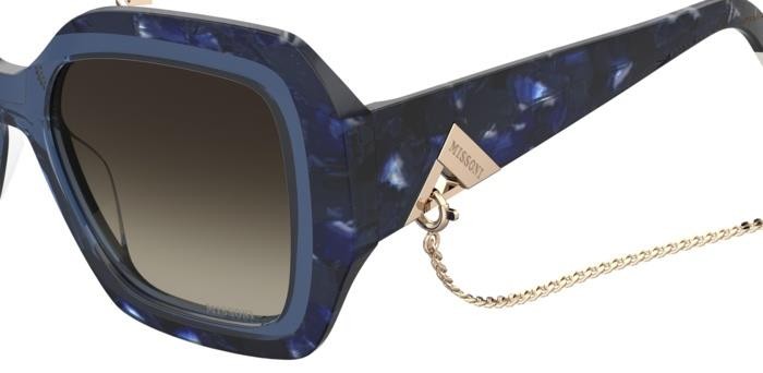 Sonnenbrillen Missoni Mis 0168/G 206901 (468 HA) farbe blue pearled blue form quadratisch gläser brown shaded