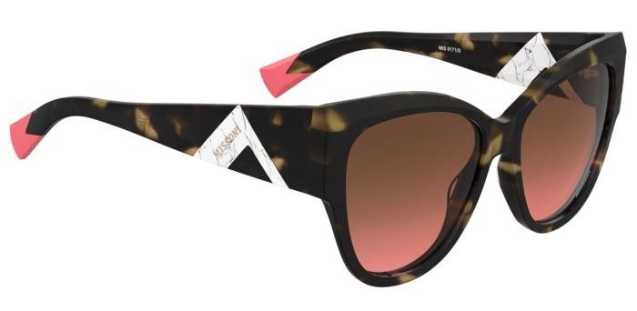 Sonnenbrillen Missoni Mis 0171/S 206902 (086 M2) farbe havana form cat-eye gläser brown pink shaded