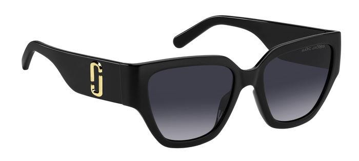 Occhiali da sole Marc Jacobs 724/S 206906 (807 9O) colore black forma quadrato lenti dark grey shaded