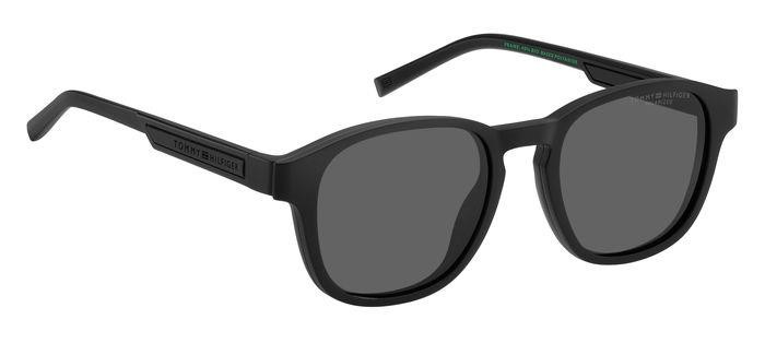 Occhiali da vista Tommy Hilfiger Th 2085/CS 206907 (003 M9) colore matte black forma pantos lenti grey polarized