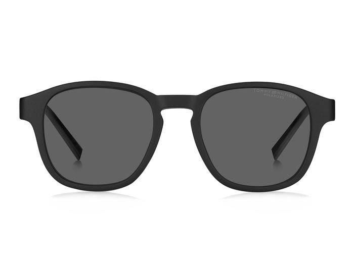 Occhiali da vista Tommy Hilfiger Th 2085/CS 206907 (003 M9) colore matte black forma pantos lenti grey polarized