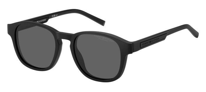 Occhiali da vista Tommy Hilfiger Th 2085/CS 206907 (003 M9) colore matte black forma pantos lenti grey polarized