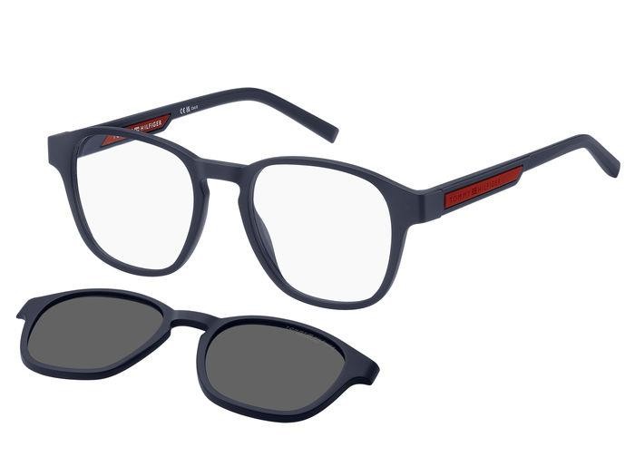 Eyeglasses Tommy Hilfiger Th 2085/CS 206907 (FLL M9) color matte blue shape pantos lenses grey polarized