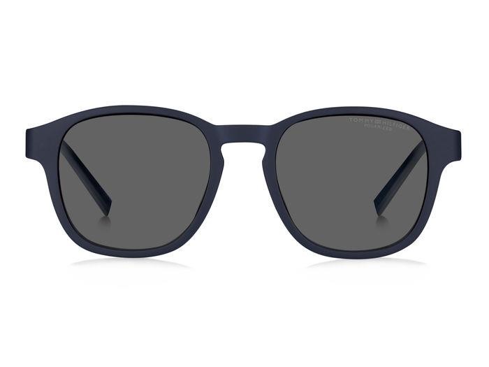 Eyeglasses Tommy Hilfiger Th 2085/CS 206907 (FLL M9) color matte blue shape pantos lenses grey polarized