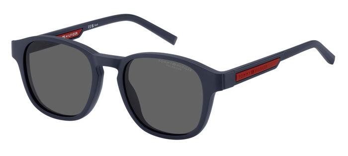 Eyeglasses Tommy Hilfiger Th 2085/CS 206907 (FLL M9) color matte blue shape pantos lenses grey polarized