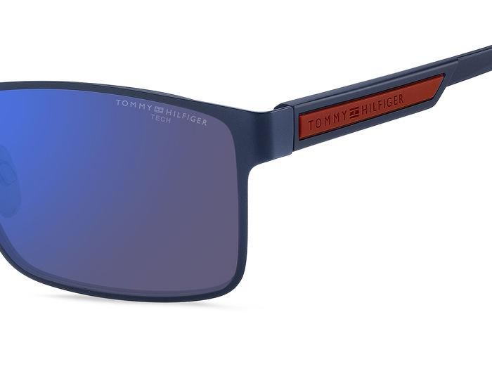 Sonnenbrillen Tommy Hilfiger Th 2087/S 206908 (FLL VI) farbe matte blue form rechteckig gläser blue multilayer high contrast