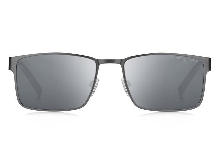 Sonnenbrillen Tommy Hilfiger Th 2087/S 206908 (SVK GK) farbe matte ruthenium black form rechteckig gläser silver hight contrast
